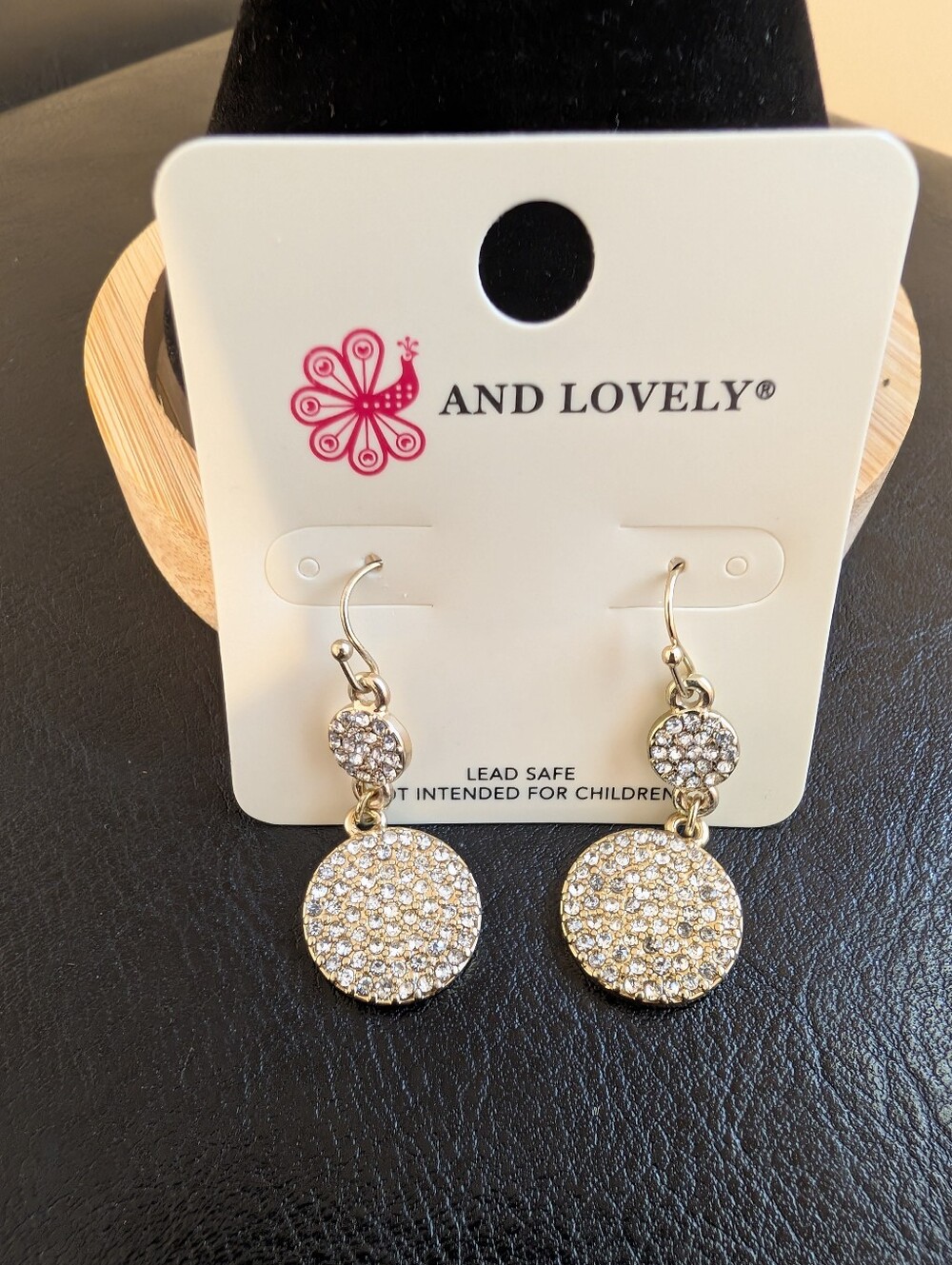 Gold Tone Crystal Drop Earrings